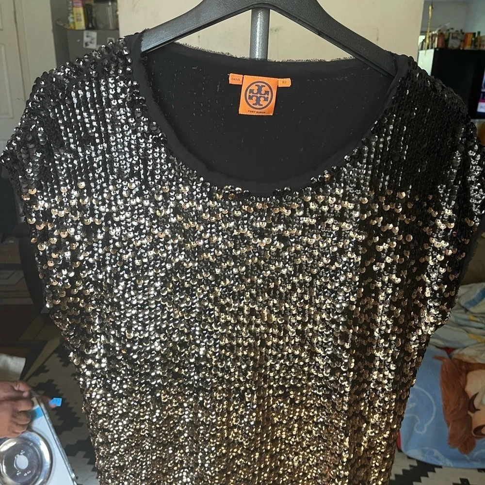 Tory Burch glitter going out too short sleeve